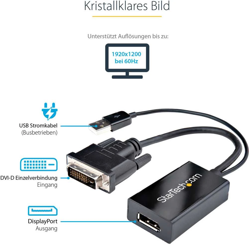 DisplayPort - DVI adapteris Startech DVI2DP2 Juoda
