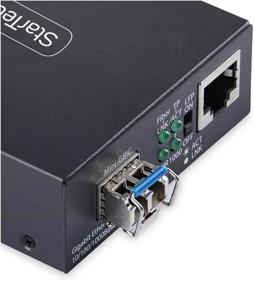 Konverteris šviesolaidinis StarTech StarTech MCM1110SMLC20 tinklo keitiklis 2000 Mbit/s 1310 nm Vienmodis Juodas
