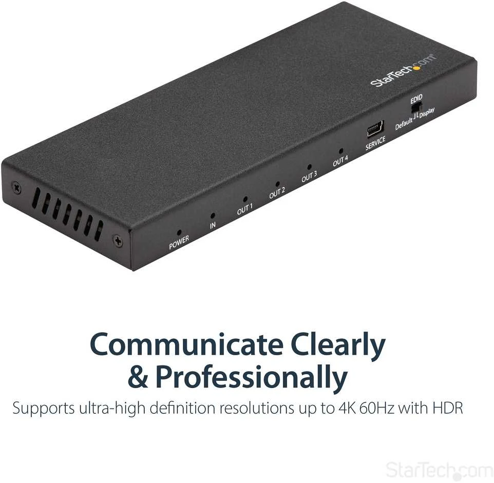 StarTech 4 HDMI prievadas Splitter 4K 60Hz F / F