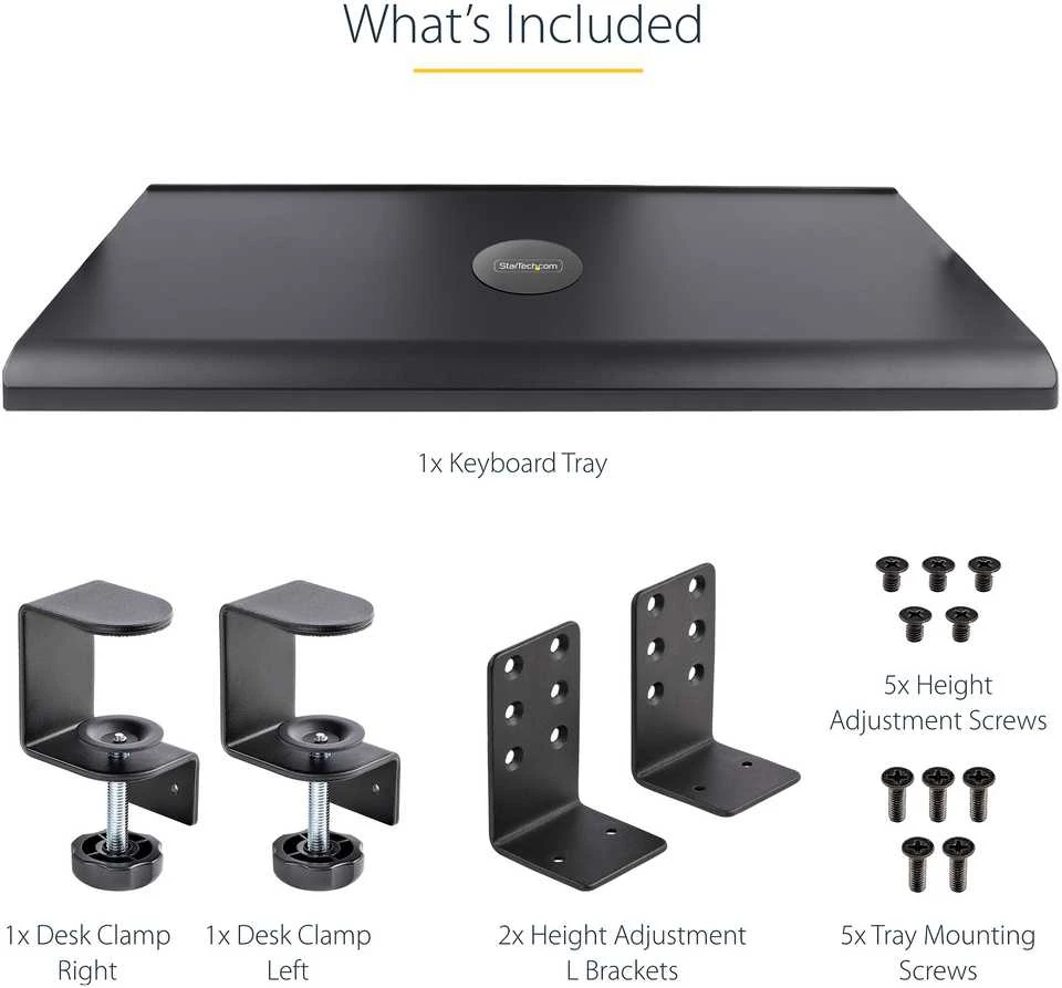 StarTech Klaviatūra-TRAY-CLAMP1/UNDER-DESK TRAY