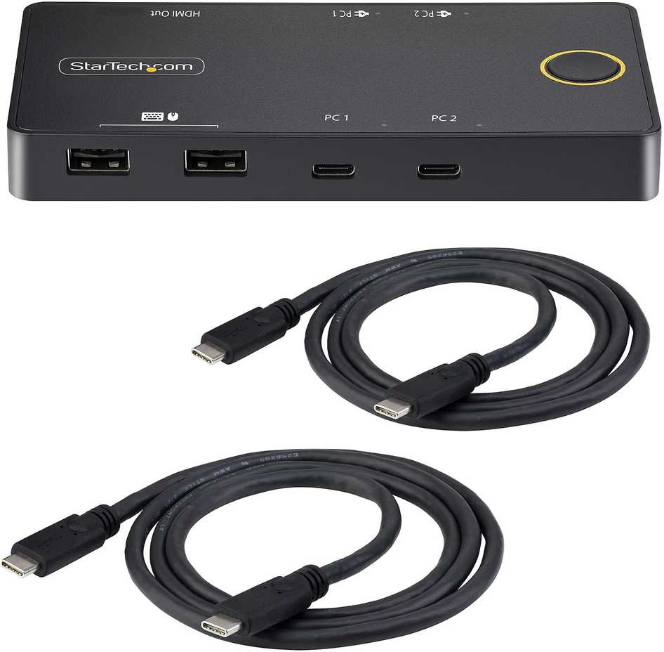 StarTech Switch StarTech C2-H46-UC2-PD-KVM KVM Switch Juodas