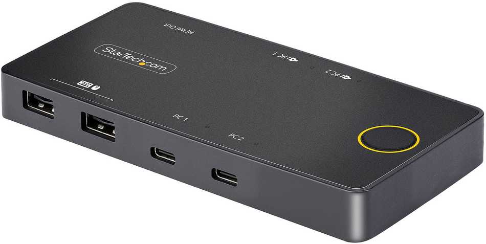 StarTech Switch StarTech C2-H46-UC2-PD-KVM KVM Switch Juodas
