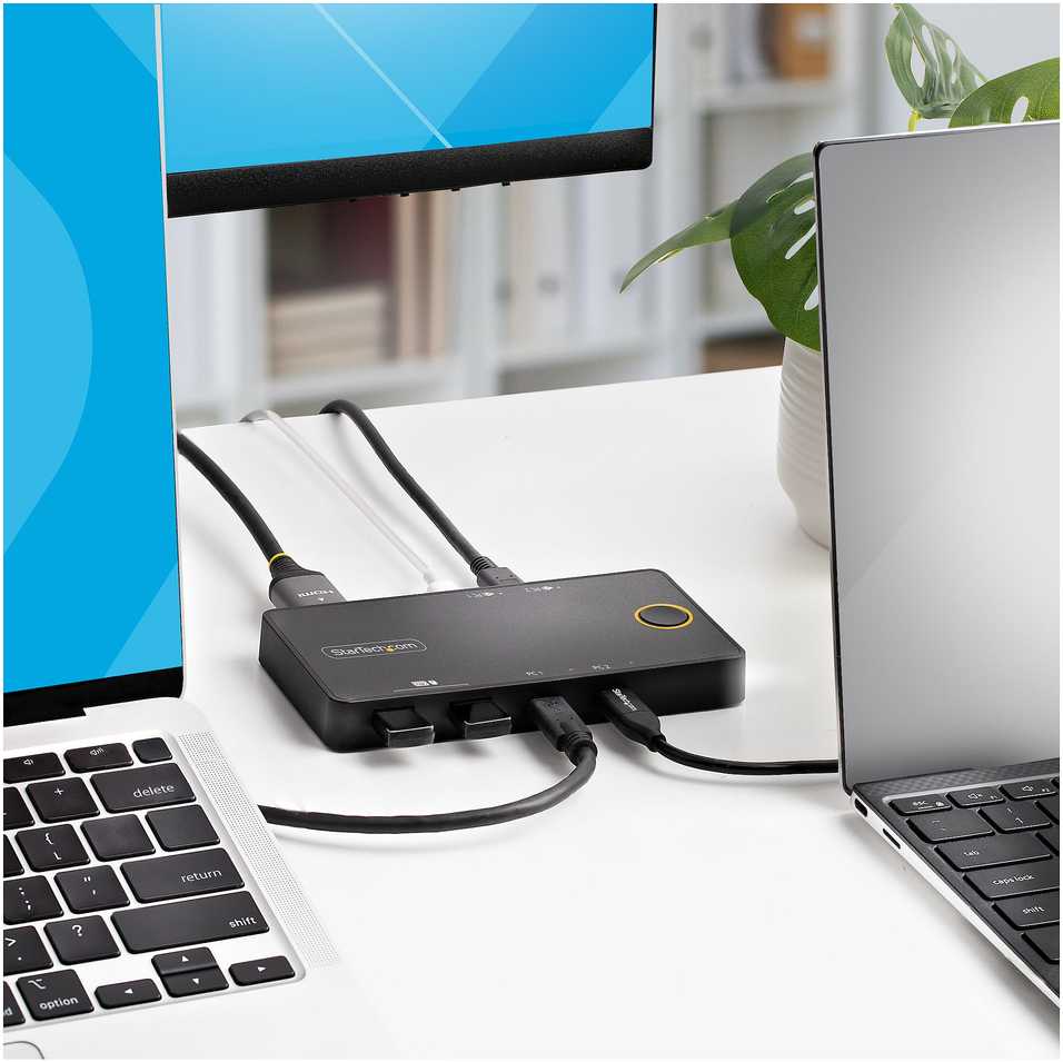 StarTech Switch StarTech C2-H46-UC2-PD-KVM KVM Switch Juodas
