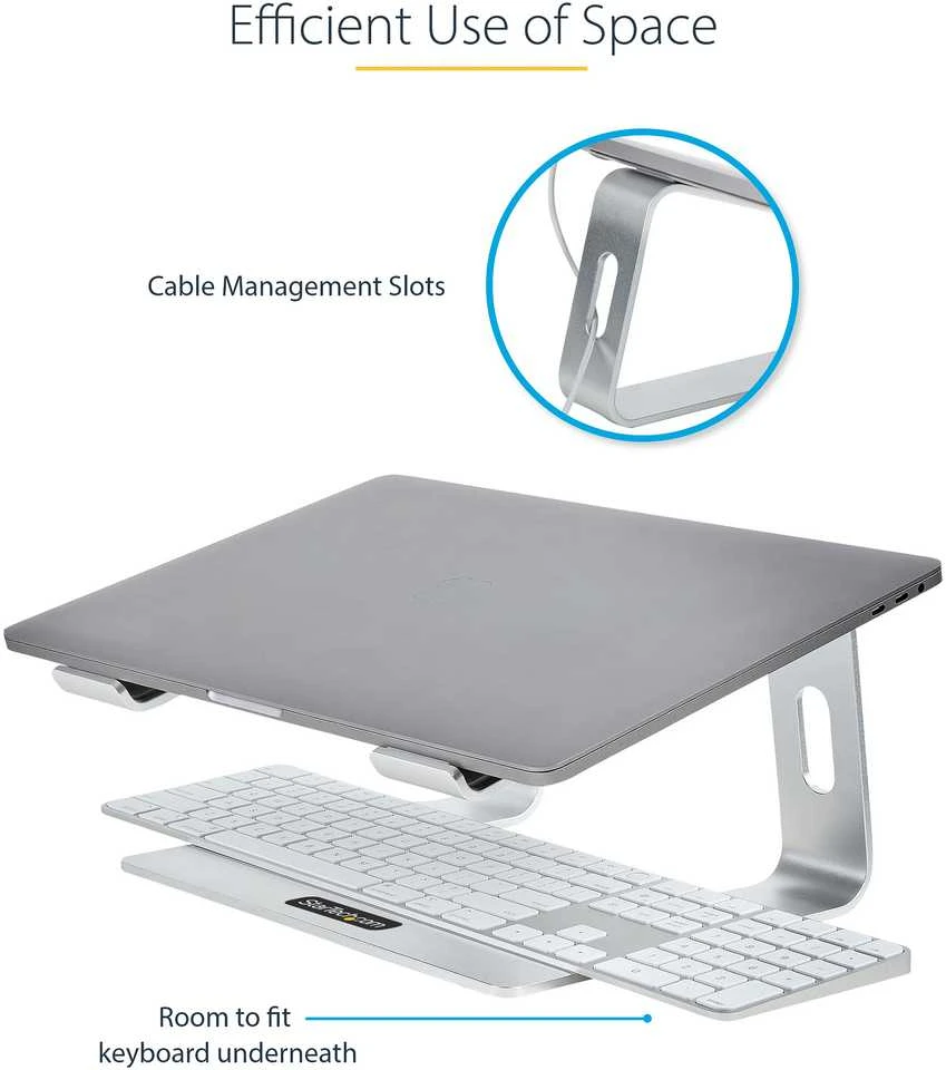 StarTech StarTech LAPTOP-STAND-Sidabrinis stojak na notebooka 43,2 cm (17'') Podstawka na notebooka Sidabrinė