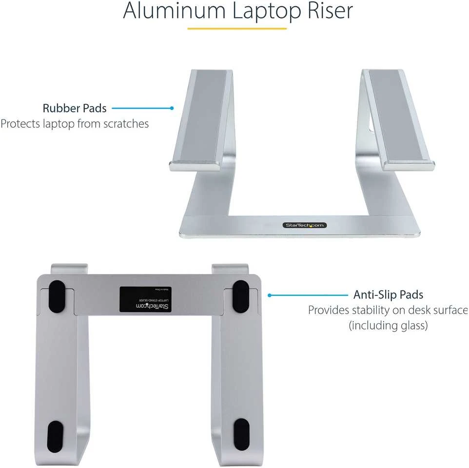 StarTech StarTech LAPTOP-STAND-Sidabrinis stojak na notebooka 43,2 cm (17'') Podstawka na notebooka Sidabrinė