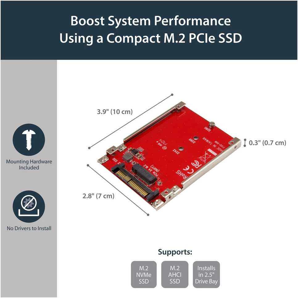 StarTech Adapteris M.2 to U.2 SFF-8639 (U2M2E125)