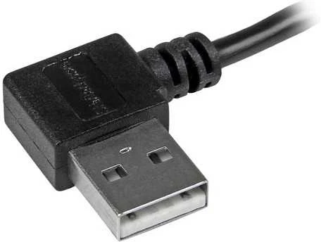 Kabelis USB StarTech USB-A - microUSB 1 m Juodas (USB2AUB2RA1M)