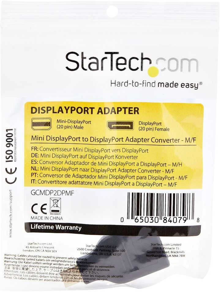 Adapteris AV StarTech DisplayPort Mini – DisplayPort juodas (GCMDP2DPMF)