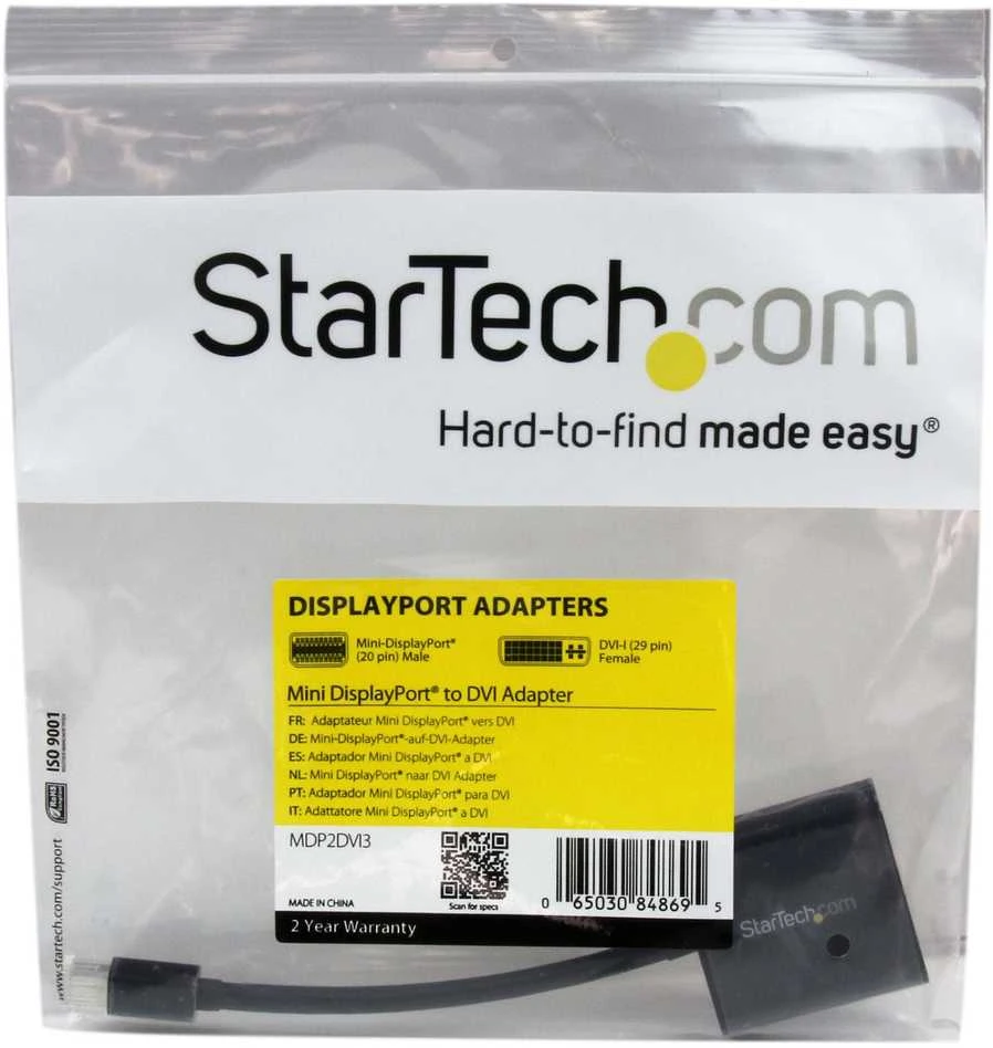 Adapteris AV StarTech DisplayPort Mini – DVI-I juodas (MDP2DVI3)