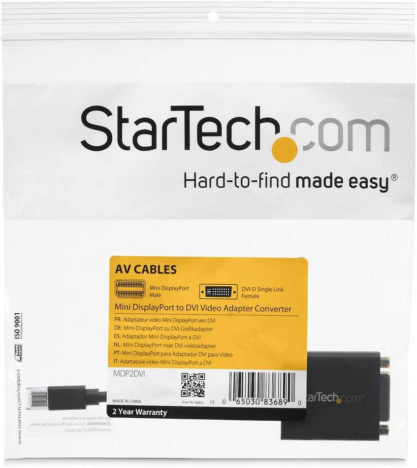 Adapteris AV StarTech DisplayPort Mini – DVI-I juodas (MDP2DVI)