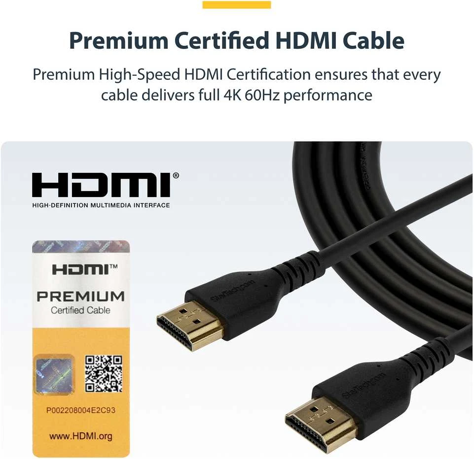 Kabelis StarTech HDMI - HDMI 2m juoda (RHDMM2MP)