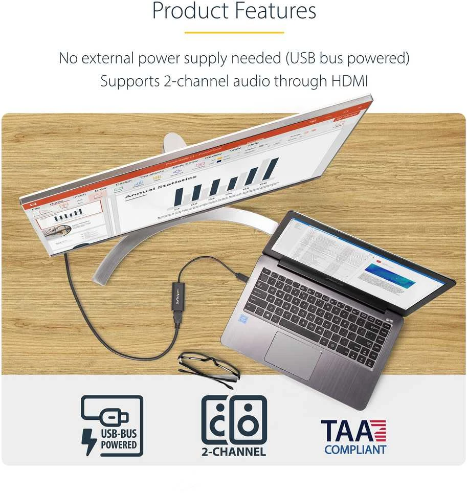 USB 3.0 į HDMI adapteris Startech USB32HDES