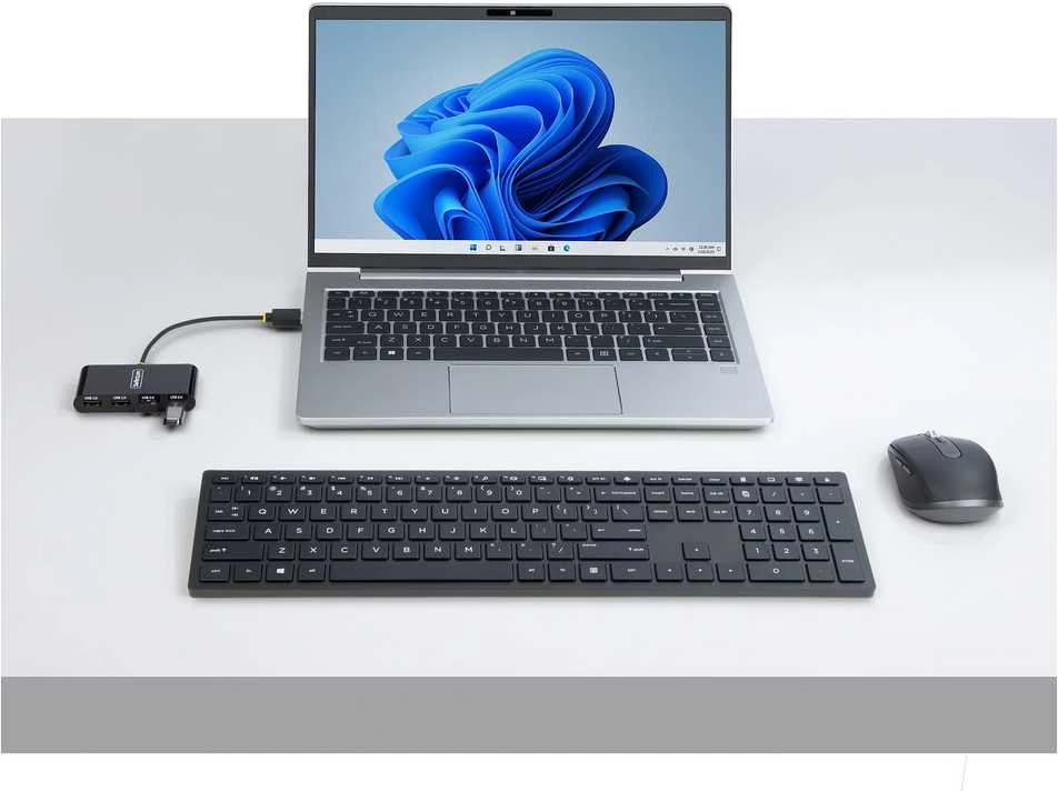 USB šakotuvas prijungtas prie kompiuterio