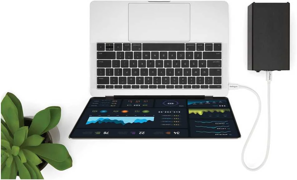 USB kabelis StarTech USB-C – USB-C 0,5 m baltas (TBLT34MM50CW)