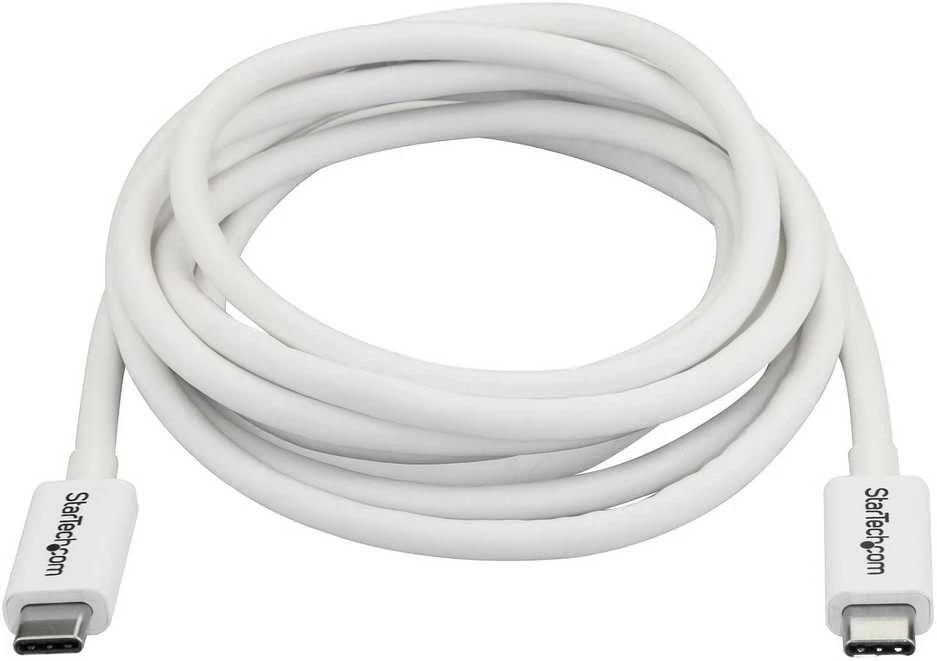 USB kabelis StarTech USB-C – USB-C 2 m baltas (TBLT3MM2MW)