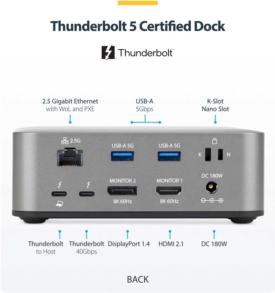 Stacja/replikator StarTech Thunderbolt 5 (215UE-TB5USB4DOCK)