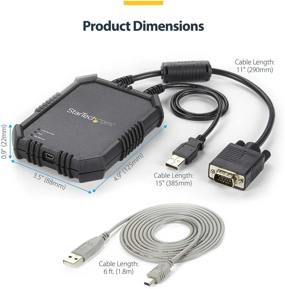 StarTech StarTech nešiojamasis kompiuteris Į SERVERĮ KVM KONSOLE / CRASH CART ADAPTER IN jungiklis