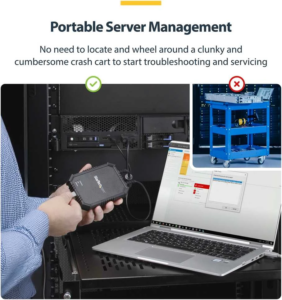 StarTech StarTech nešiojamasis kompiuteris Į SERVERĮ KVM KONSOLE / CRASH CART ADAPTER IN jungiklis