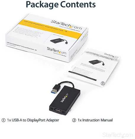 USB adapteris StarTech USB - DisplayPort Juodas (USB32DP4K)