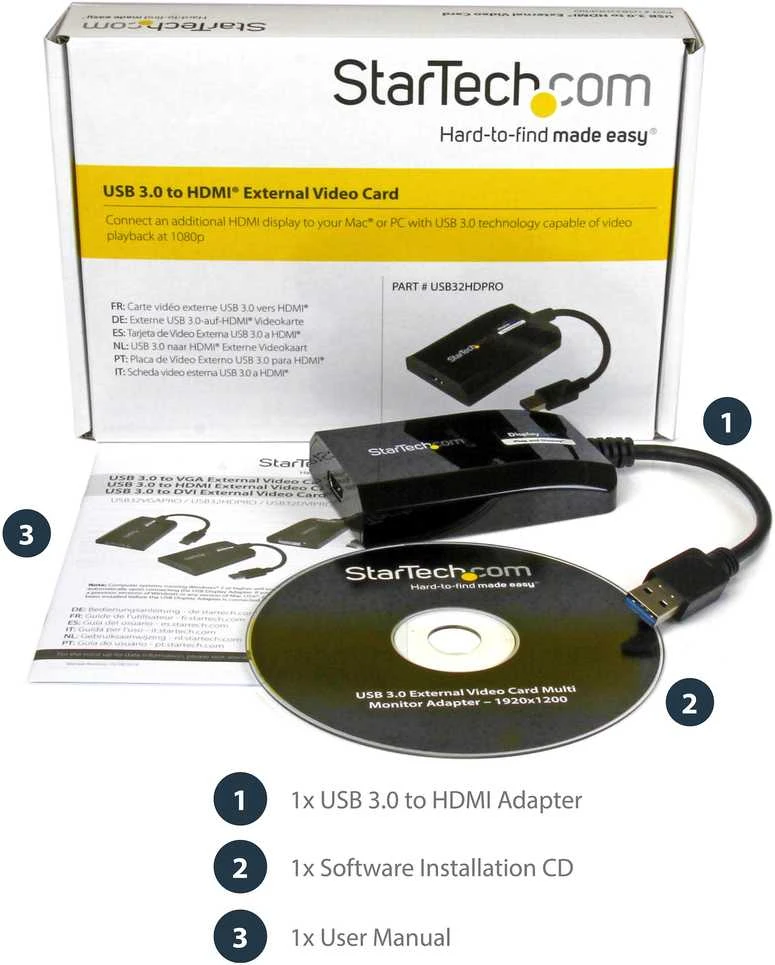 USB 3.0 – HDMI adapteris Startech USB32HDPRO