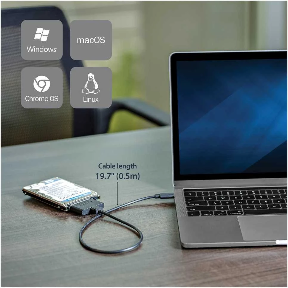 Kištukinis StarTech USB-C 3.2 Gen 2 - 2.5 "SATA (USB31CSAT3CB)