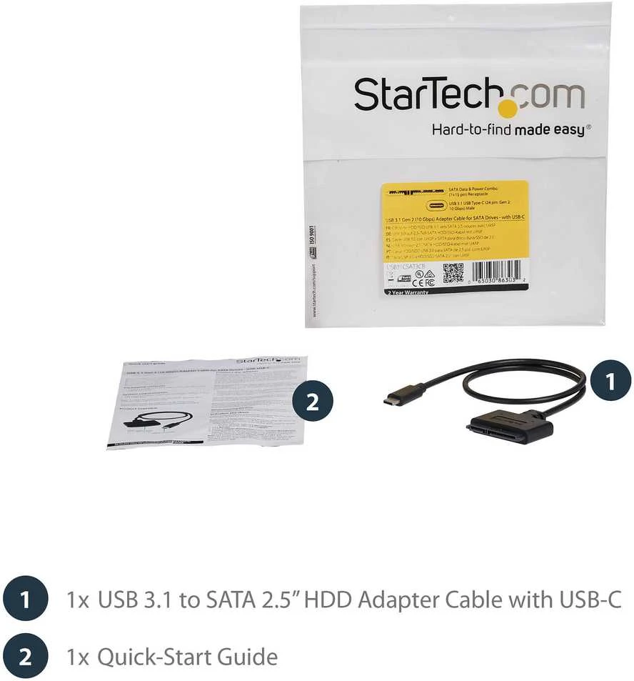 Kištukinis StarTech USB-C 3.2 Gen 2 - 2.5 "SATA (USB31CSAT3CB)