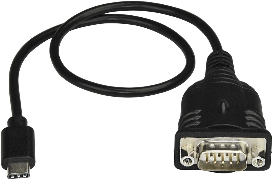 Kabelis USB StarTech USB-C - DB-9 0.4 m Juodas (ICUSB232C)