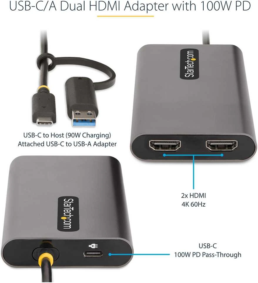 StarTech USB-C TO DUAL-HDMI ADAPTER /.