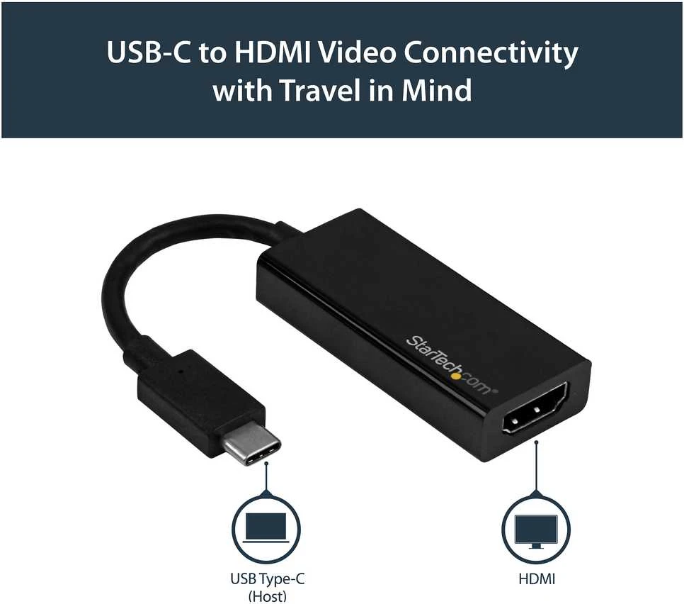USB C - HDMI adapteris Startech CDP2HD4K60 Juodas