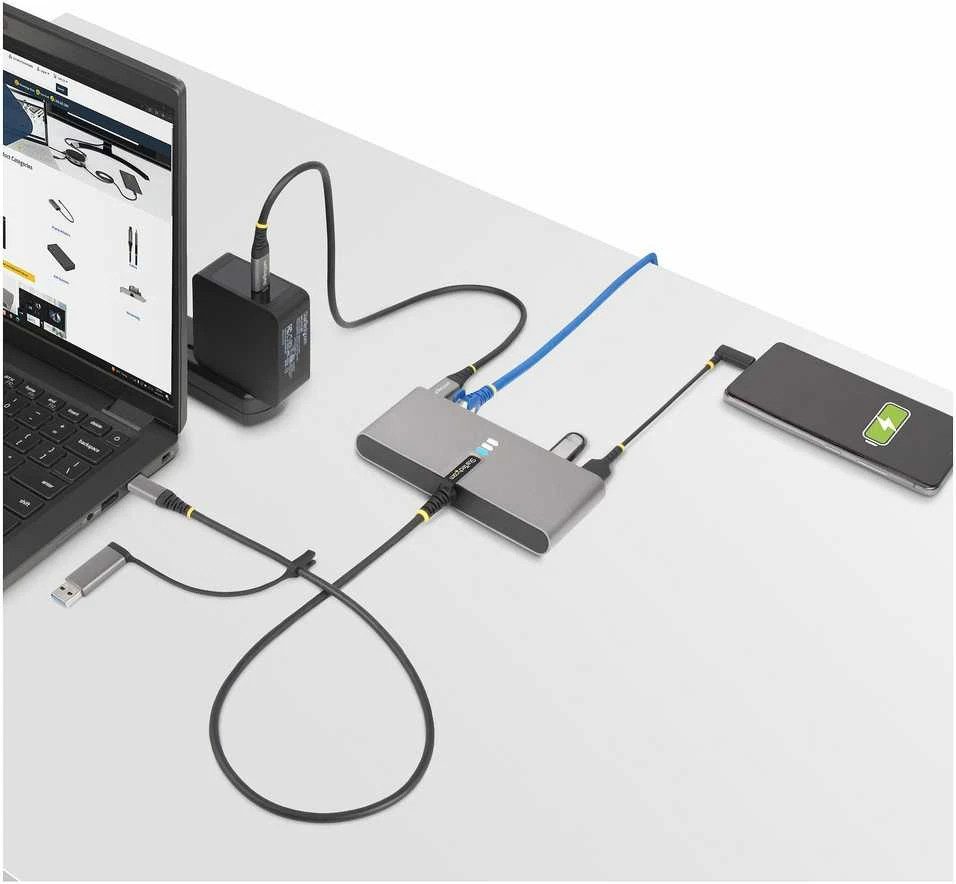 „StarTech“ USB-C/USB-A HUB – GBE – RS232/A HUB GB ETHERNETO RS232 SERIJA