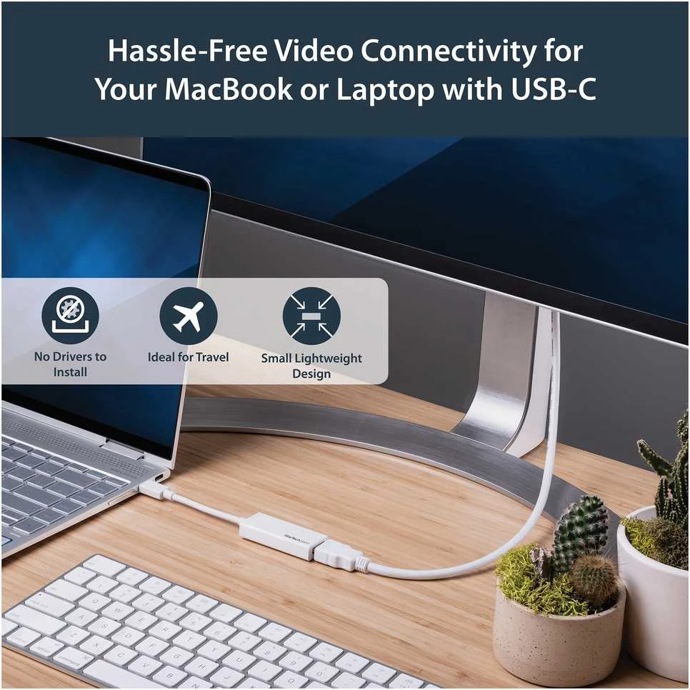 USB adapteris StarTech USB-C – HDMI Baltas (CDP2HD4K60W)