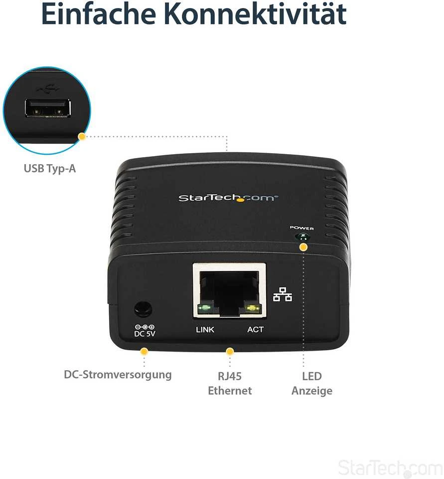 Spausdinimo serveris StarTech LPR Print Server (PM1115U2)