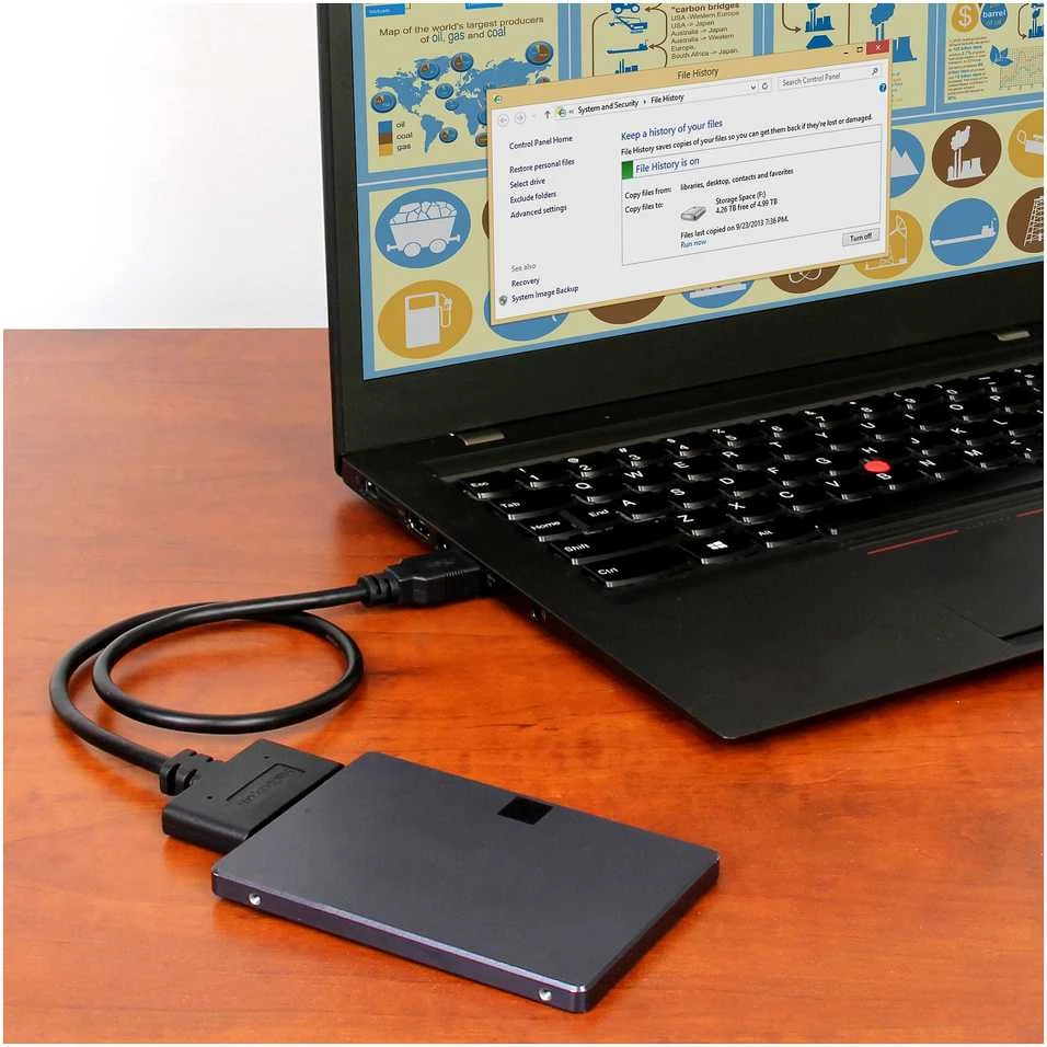 StarTech.com USB312SAT3CB kabelių sąsaja / invertavimo adapteris USB 3.1 A SATA 7+15 pin Juoda