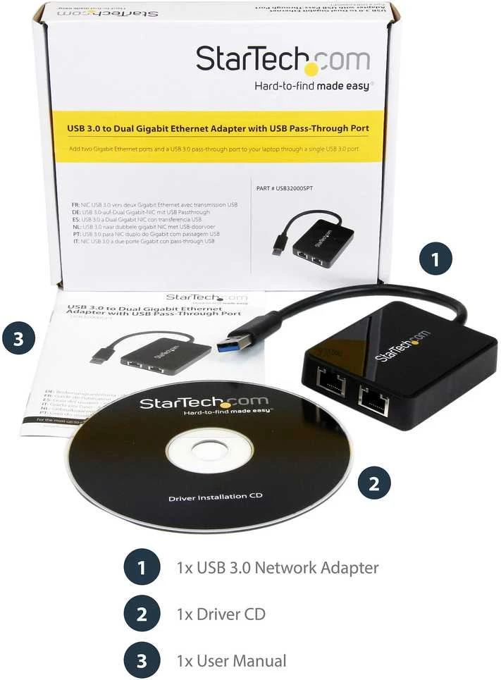 Tinklo adapteris Startech USB32000SPT