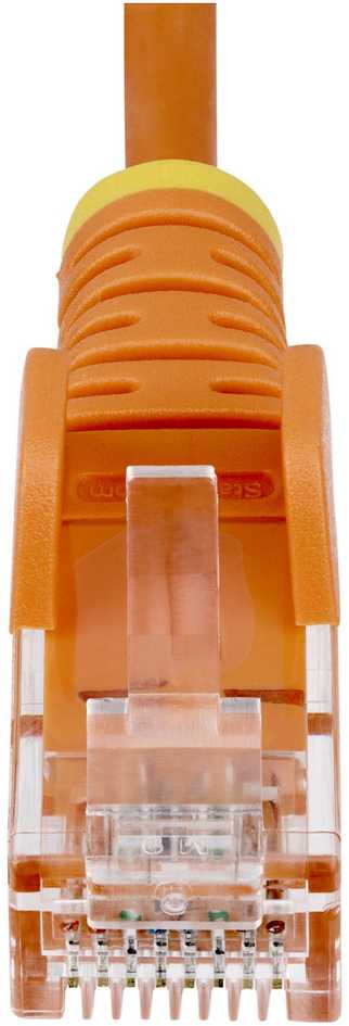 Oranžinis „StarTech.com“ 1,5 m oranžinis plonas CAT6 Ethernet kabelis, be užsegimo, 28AWG, LSZH - patch kabelis - RJ-45 (M) iki RJ-45 (M) - 1,5 m - 3,6 mm - UTP - CAT 5/5e/6 - IEEE 802.3bt - be užsegimo - be užsegimo - oranžinis