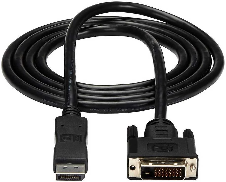 Kabelis StarTech Rodyti Port - DVI- D 1,8m Juodas (DP2DVIMM6)