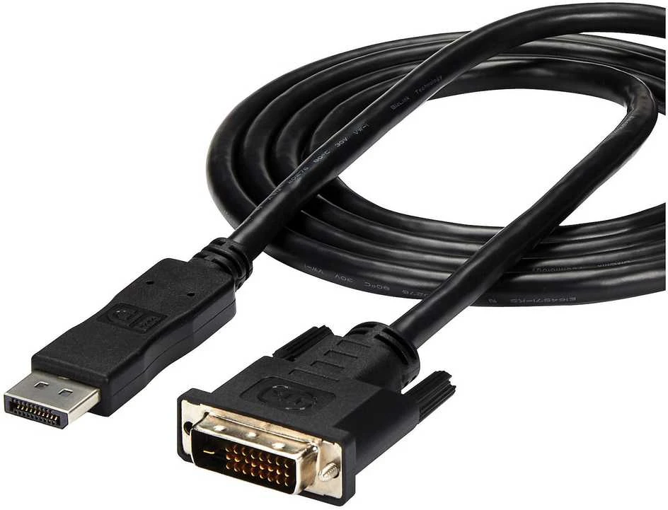 Kabelis StarTech Rodyti Port - DVI- D 1,8m Juodas (DP2DVIMM6)