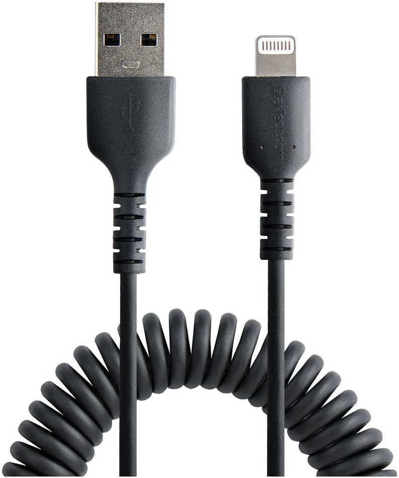 Kabelis USB StarTech USB-A - Lightning 1 m Juodas (RUSB2ALT1MBC)