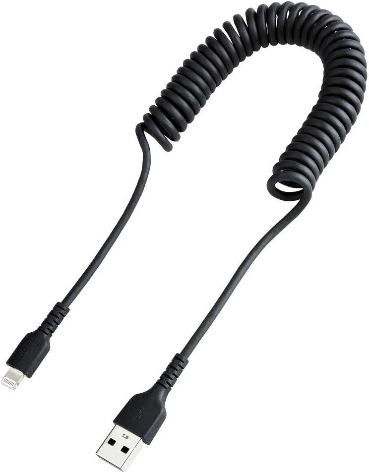 Kabelis USB StarTech USB-A - Lightning 1 m Juodas (RUSB2ALT1MBC)