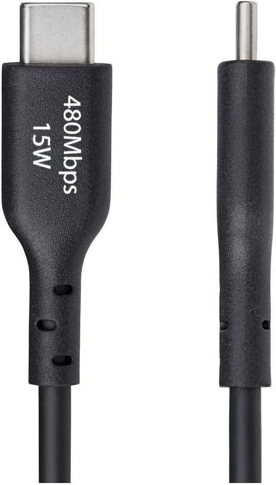 „StarTech“ 1 m USB-A į USB-C kabelė, juoda/laidas, USB 2.0 duomenų perdavimas