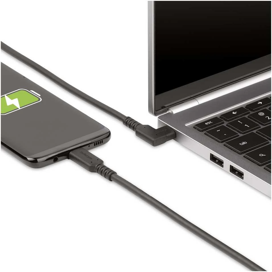 „StarTech“ STABIUS KAMPAS USB-C KABELAS / USB C IKI C KABELAS – 90 LAIPČIŲ