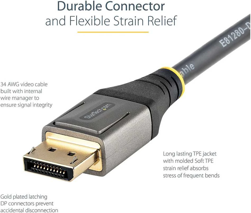 Kabelis StarTech DisplayPort – DisplayPort 1m pjūklas (DP14VMM1M)