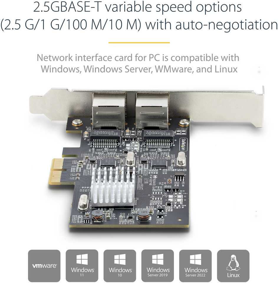 Tinklo plokštė StarTech StarTech PR22GI-NETWORK-CARD tinklo plokštė Vidinis Ethernet 2500 Mbit/s