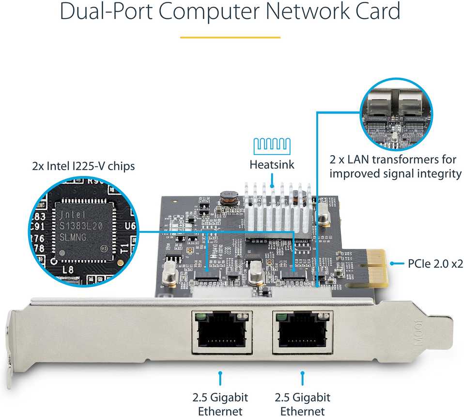 Tinklo plokštė StarTech StarTech PR22GI-NETWORK-CARD tinklo plokštė Vidinis Ethernet 2500 Mbit/s