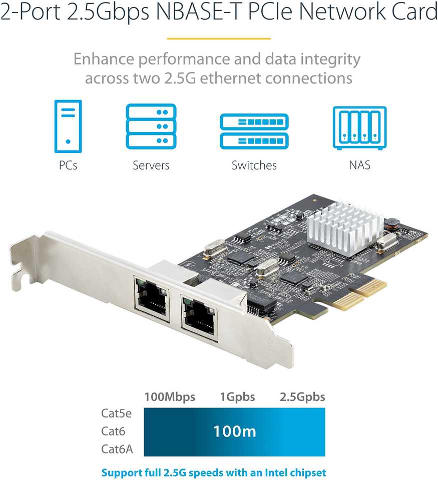 Tinklo plokštė StarTech StarTech PR22GI-NETWORK-CARD tinklo plokštė Vidinis Ethernet 2500 Mbit/s