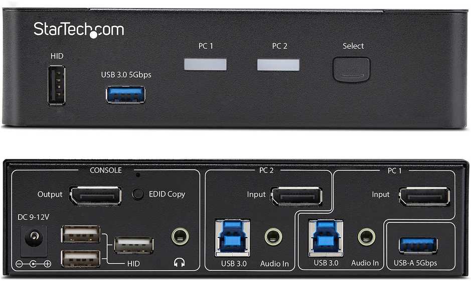 Przełącznik StarTech StarTech P2AD122-KVM-SWITCH przełącznik KVM Juodas