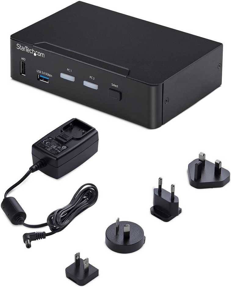 Przełącznik StarTech StarTech P2AD122-KVM-SWITCH przełącznik KVM Juodas