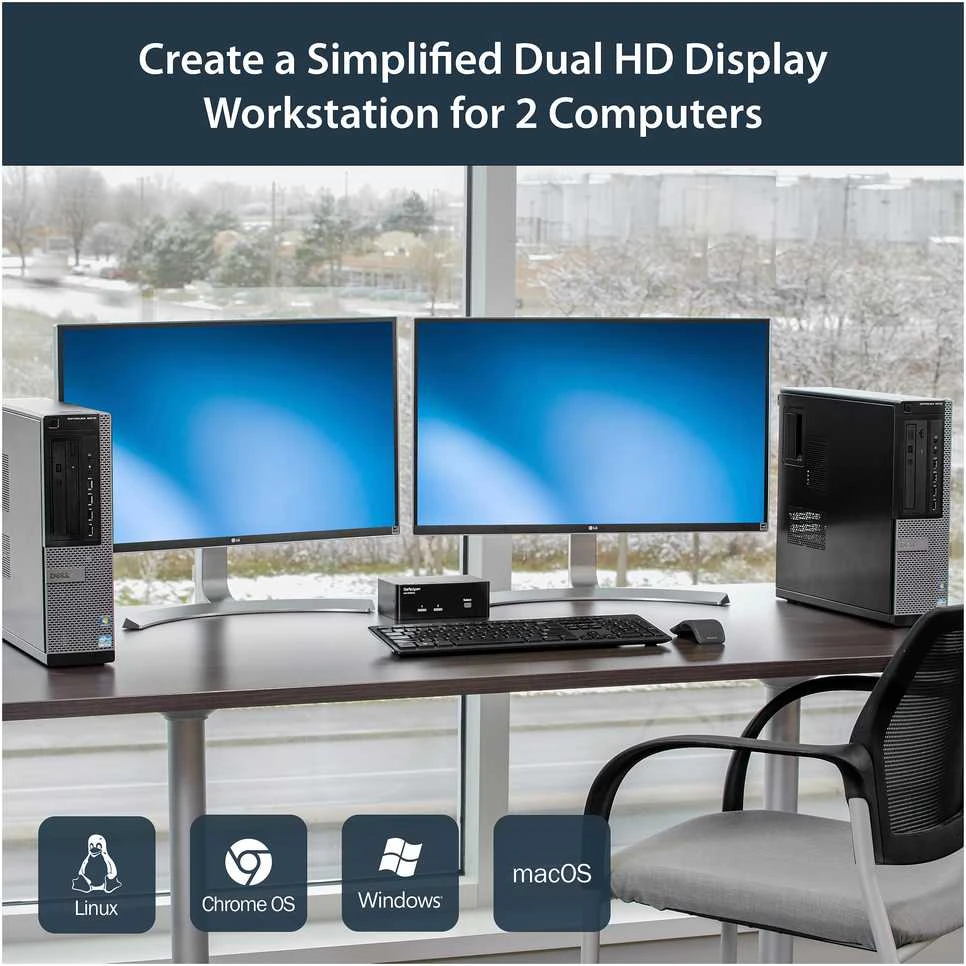 StarTech.com SV231DPDDUA KVM jungiklis Juoda