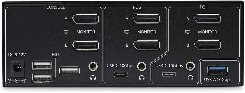 Przełącznik StarTech 2-PORT DP 1.4 KVM SWITCH - DUAL-MONITORIUS DISPLAYPORT KVM