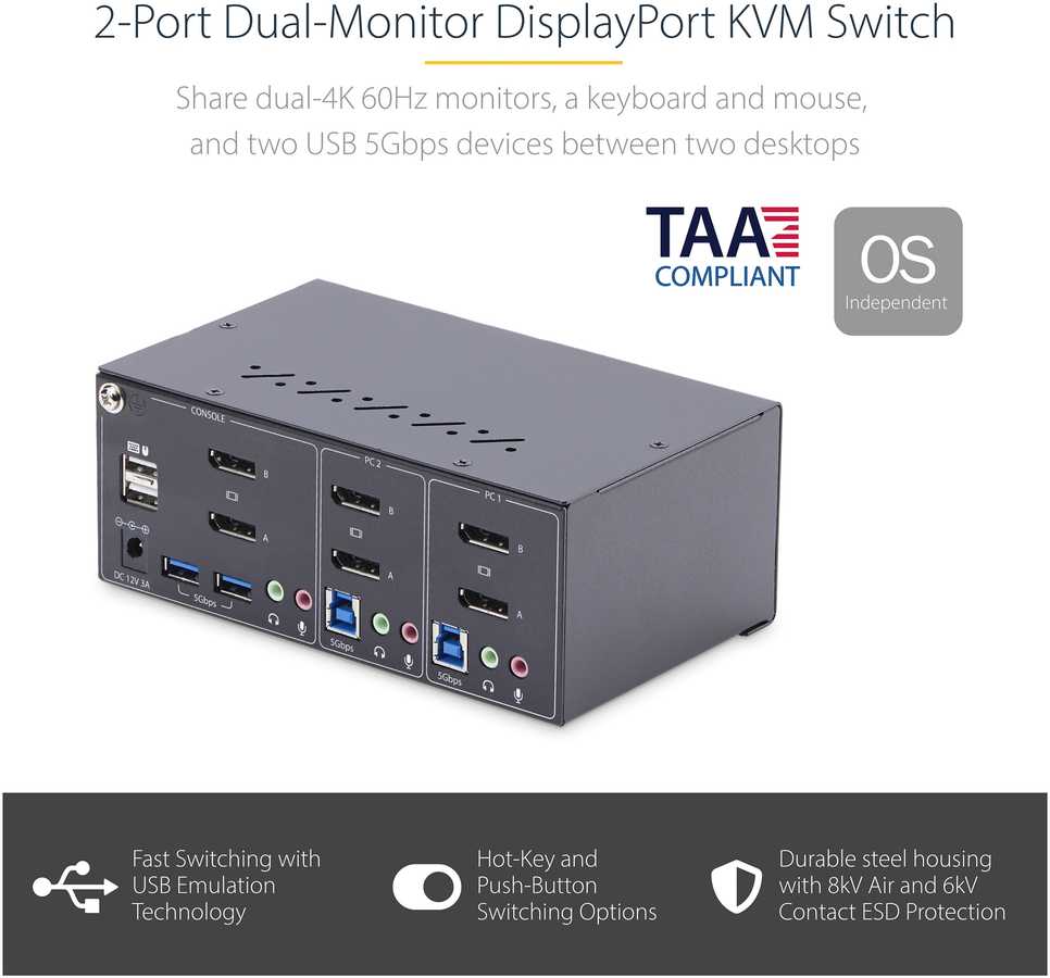„StarTech P2DD46A2-KVM-SWITCH“